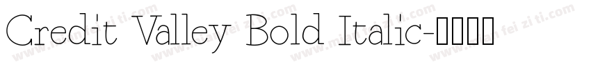 Credit Valley Bold Italic字体转换